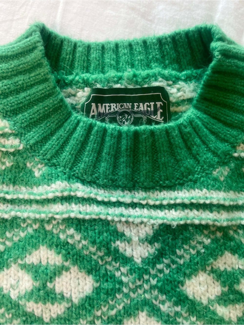 Vintage Green Fair Isle Sweater